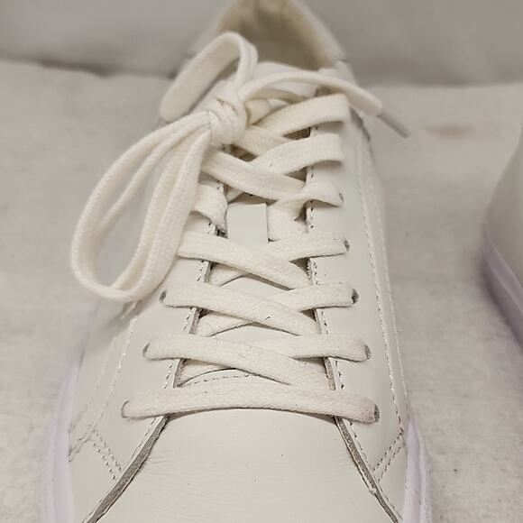๐MADEWEL SIDEWALK LOWTOP WHITE LEATHER UNISEX SNEAKERS MENS 7.5 LADIES 9 NWOB - Picture 6 of 16